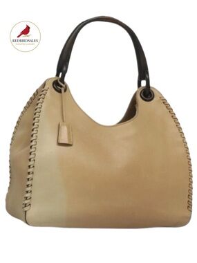 Gucci Whipstitch Leather Wood handle Bag